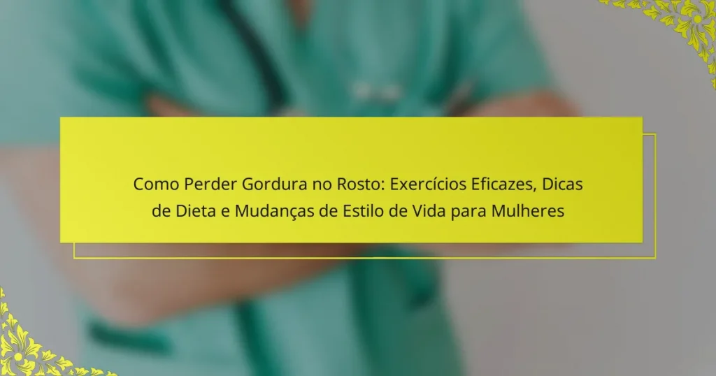 Como Perder Gordura no Rosto: Exercícios Eficazes, Dicas de Dieta e Mudanças de Estilo de Vida para Mulheres