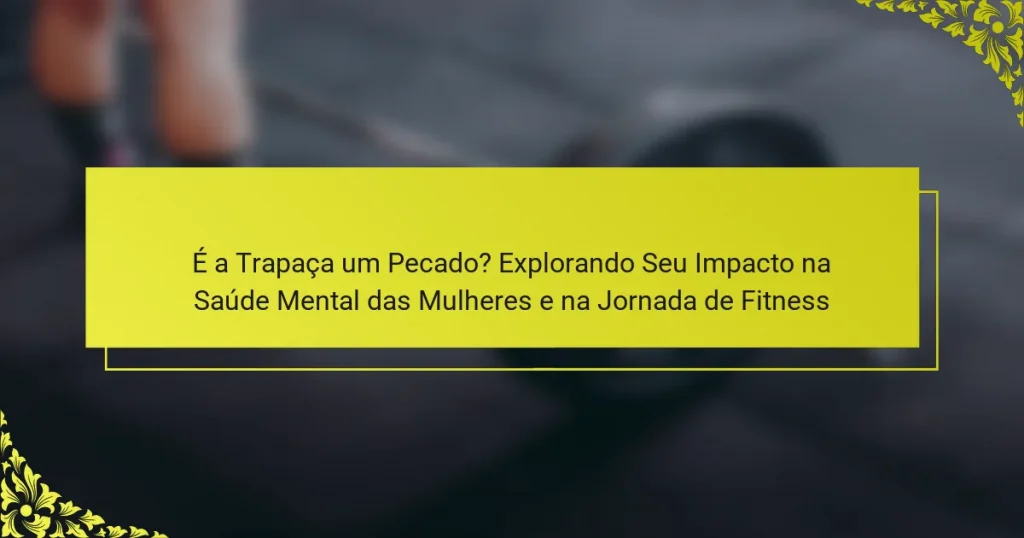 É a Trapaça um Pecado? Explorando Seu Impacto na Saúde Mental das Mulheres e na Jornada de Fitness
