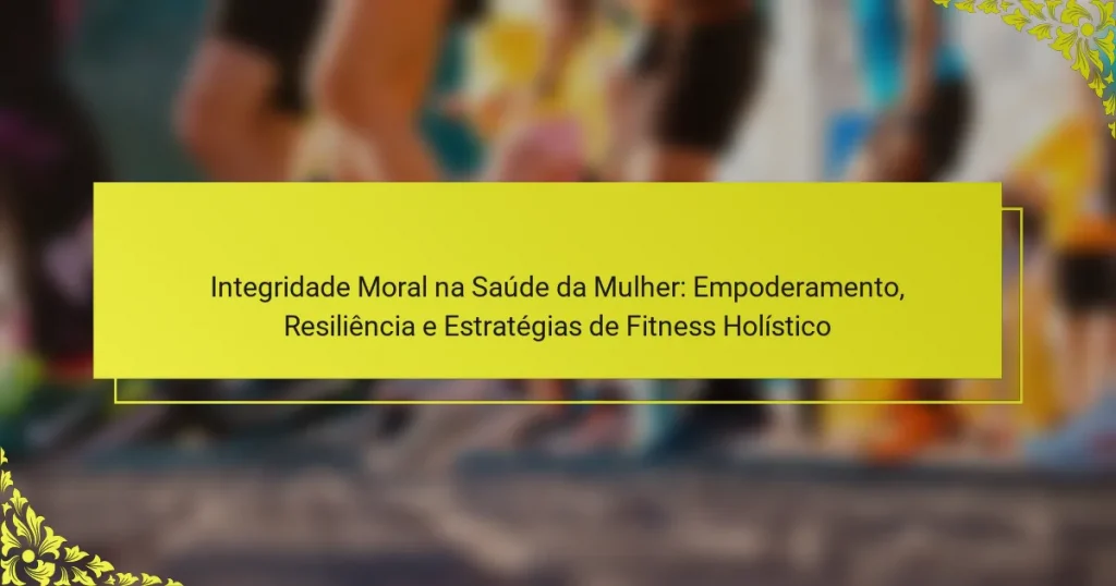 Integridade Moral na Saúde da Mulher: Empoderamento, Resiliência e Estratégias de Fitness Holístico