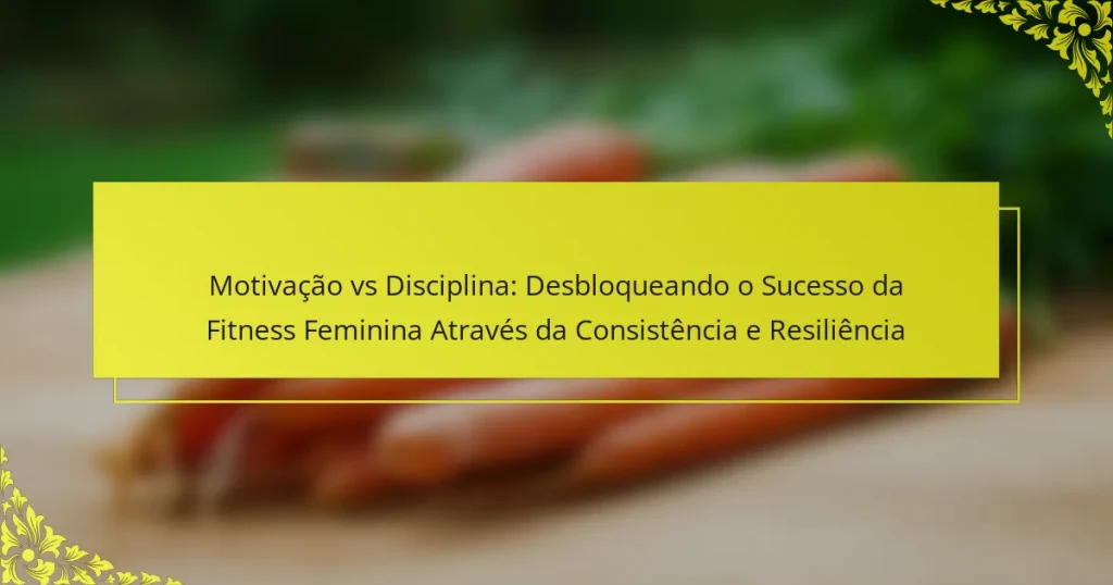 Motivação vs Disciplina: Desbloqueando o Sucesso da Fitness Feminina Através da Consistência e Resiliência