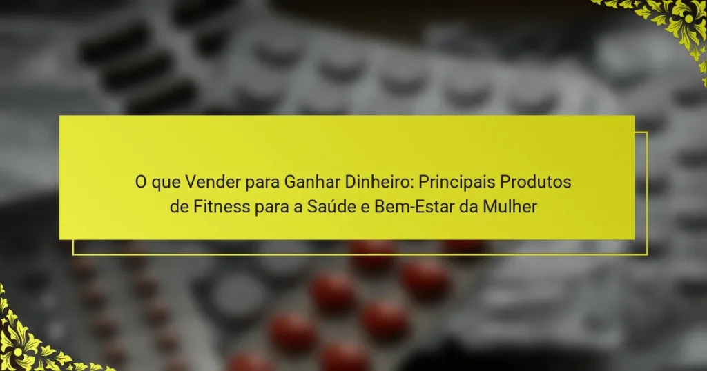 O que Vender para Ganhar Dinheiro: Principais Produtos de Fitness para a Saúde e Bem-Estar da Mulher